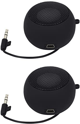 ISTOVO 2X Mini Speaker Portable Rechargeable Travel Speaker with Aux Input Wired 3.5mm Headphone Jack