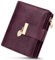 WACCET Portefeuille Femme Petit, Porte Monnaie Femme avec Blocage RFID en Cuir PU Grande Capacité avec 14 Slots de Carte et Poche à Fermeture Éclair Pièces Court Porte Feuille pour Femmes