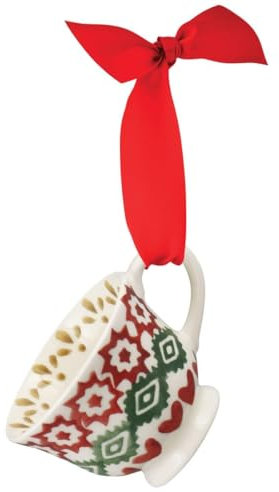 Emma Bridgewater Christmas Joy Christmas Tree Decoration Tiny Teacup Boxed
