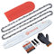 2-Pack Sägeketten mit 25 cm Kettensägen Schwert & Schwertschutz, Ersatzkette 1,1 mm 3/8LP 40 TG, Kompatibel für Makita, Einhell und mehr