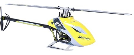 OMPHOBBY M2 EVO MK2 RC Helikopter für Erwachsene Dual Brushless Motoren Direktantrieb 6CH Hubschrauber Ferngesteuert Outdoor, 3D Fernsteuerung Flugzeug Neu Aufgerüstet Mini Drohne PNP Gelb