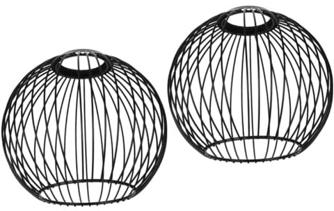 Ciieeo 2pcs Retro Style Lampshade Iron Light Cover DIY Pendant Light Shade for Home Bar Restaurant