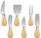 QUTHZZHY Couteaux à Fromage Set de 6 Pièces Couteaux à Beurre Couverts à Fromage en Acier Inoxydable Set de Couteaux à Fromage pour Fromage Tranché, Gâteau, Dessert, Salade de Fromage