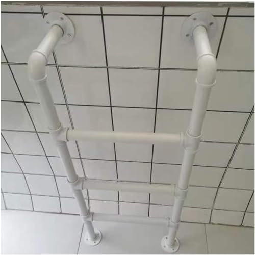 SAFWELAU Scaletta per Bambini In Metallo Scaletta per Letto Scale a castello in ferro per carichi pesanti per roulotte, camper, garage, cantina, Scala per letto a soppalco in dormitorio in metallo(Whi