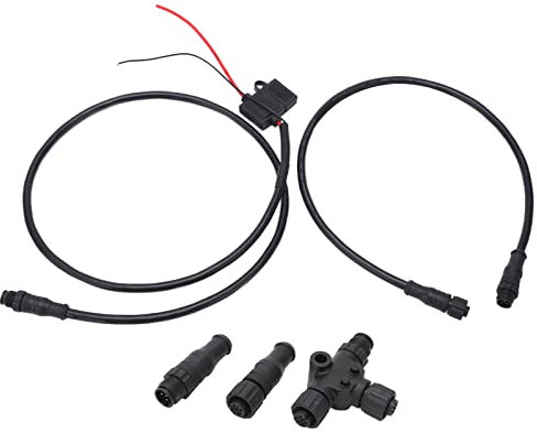 Cavo di Alimentazione 1 M, ABS IP67 Rate Kit di Stellanza NMEA 2000 Marine, Cavo di Alimentazione con Terminator Maschio Terminatori Terminatori per NMEA 2000 Reti Lowrance,