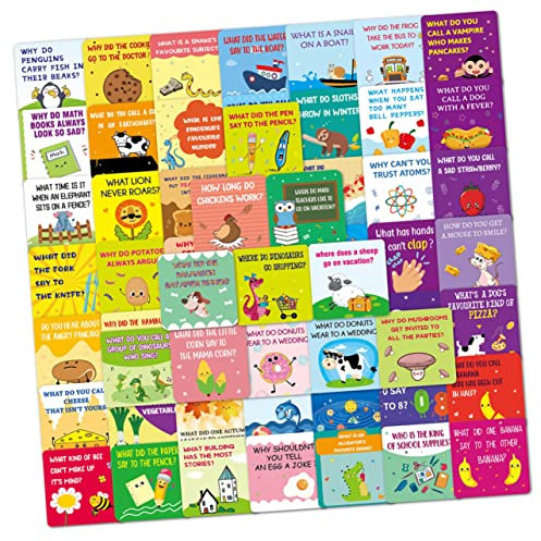WEKADRIN 60pcs Boys and Girls Lunchbox Accessories Cute Notes for Lunchbox Cards Joke Box Snack Box