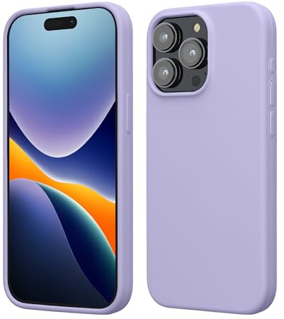 kwmobile Handyhülle für iPhone 15 Pro Max Hülle, für iPhone 15 Pro Max Case - Hülle Silikon - kabelloses Laden - Lavendel
