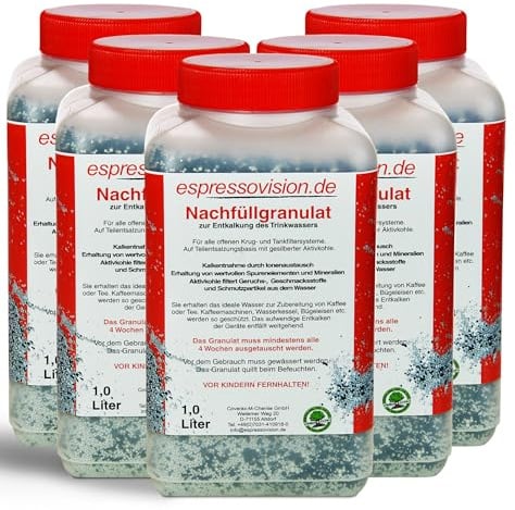 5 Liter Nachfüllgranulat - Wasserfilter Granulat für nachfüllbare Kartuschen I Füllgranulat/Filtergranulat für Krug- & Tankfilter vieler Marken - entkalkt Wasserenthärter für Filterkartuschen
