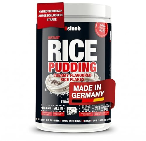 #sinob Instant Rice Pudding Stracciatella 1000 g | Reis Pudding Pulver | Glutenfrei