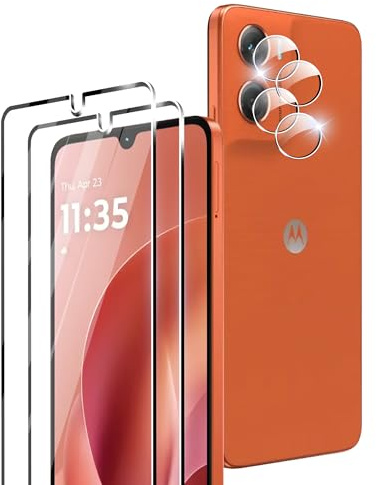 Rojeuinn panzerglas für Motorola Moto G06 Schutzfolie Panzerglasfolie,2 Stück Schutzglas mit Locator+ 2 Stück Kameraschutz, 9H Härte Anti-Kratz Displayschutz HD Displayschutzfolie