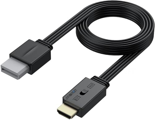 AUTOUTLET Adattatore Wii a HDMI,1080P/720P Conversione 16:9/4:3,Convertitore da Wii a HDMI,Lunghezza del Cavo 150cm,Supporta Tutte le Modalità di Visualizzazione Wii per HDTV e Monitor,Nero