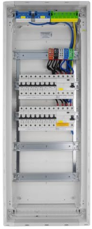 Doktorvolt Sicherungskasten Unterputz 5-reihig 60 Module – Verteilerkasten verdrahtet mit 14x MCB 2x RCCB VDE geprüft IP40 Hager Verteilerschrank 880x348x94,5 mm für Haus Gewerbe und Werkstatt