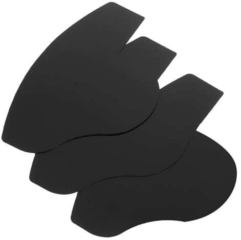 ELAYARD 3 Stück Bartformungswerkzeug und Haaransatz Designkarte für Männer Schwarze Bartapplikatorkarte zur Präzisen Bart und Haaransatzgestaltung Vielseitiges Styling für Friseure und