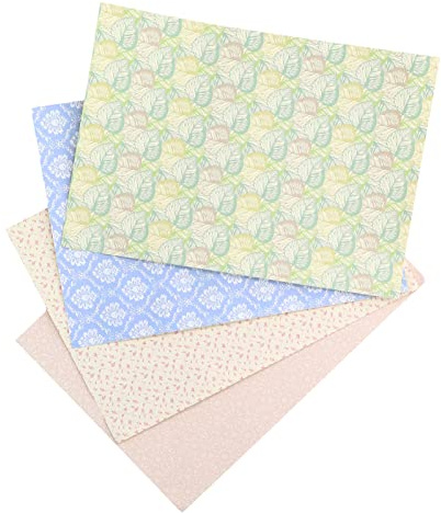 Papier peint miniature pour maison de poupées à l'échelle 1:12 4 feuilles Différents motifs