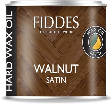 Fiddes Satin Finish Hard Wax Oil 45ml Tester Pot, Walnut