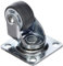 Dörner + Helmer 790310 Parkettlenkrolle 25x13 mm Gl 2K-Rad grau, Mehrfarbig