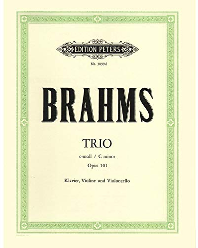 Brahms Johannes Piano Trio No3 in c minor Op. 101 for Violin, Cello and Piano