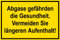 Warnschild aus Aluminium - Abgase gefährden die Gesundheit. Vermeiden Sie längeren Aufenthalt! - 45 X 30 cm