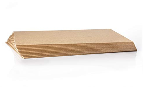 10 Stück MDF Platte - 2,5 mm - Holzzuschnitt in 15 X 20 cm - 150 X 200 mm
