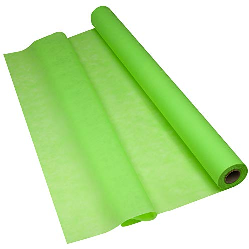 Sensalux Light - Rouleau de nappe - Certifié Oeko-TEX ® 100 - Fabriqué en Allemagne - 25 m de long (couleur au choix) - Vert pomme - 1,10 m x 25 m - Non tissé semblable au tissu - Idéal pour toute