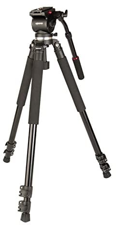 Kenro Aluminium Travel Video Tripod Kit for Camcorder with Carry Case for Videography and Photography - KENVT102