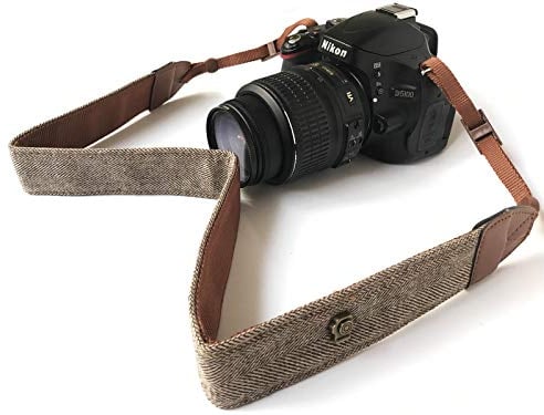 Bestele Caméra épaule Cou Sangle de Ceinture, Vintage Camera Sangles pour DSLR/SLR/Nikon/Canon/Sony/Lumix/Fujifilm/Rico/Samsung/Pentax/Olympus etc.