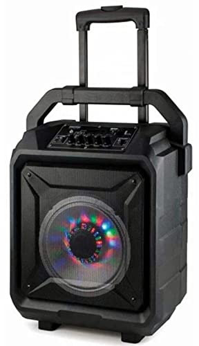 Daewoo Electronics - Altavoz Inalámbrico - Daewoo Dsk-395 Altavoz Troley Karaoke, 40W, Radio FM, Bluetooth, Negro