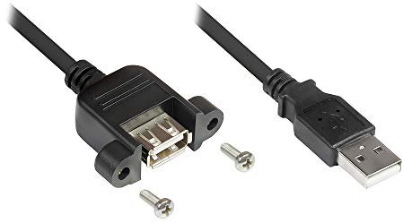 Good Connections Rallonge USB 2.0 A vers prise femelle encastrable A CU Noir 0,3 m