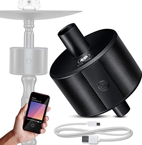 DILAW® Hookah SoundBar - Altavoz mini con Bluetooth, 80 dB, inalámbrico, portátil, con 24 ledes de colores, alcance de Bluetooth de 10 m, 350 mAh, color negro