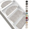 Floordirekt Hochflor-Stufenmatten Bali | Halbrund oder Eckig | Treppenmatten in 11 Farben | Strapazierfähig & pflegeleicht | Stufenteppich für Innen (Silber, Halbrund 65 x 23,5 cm)