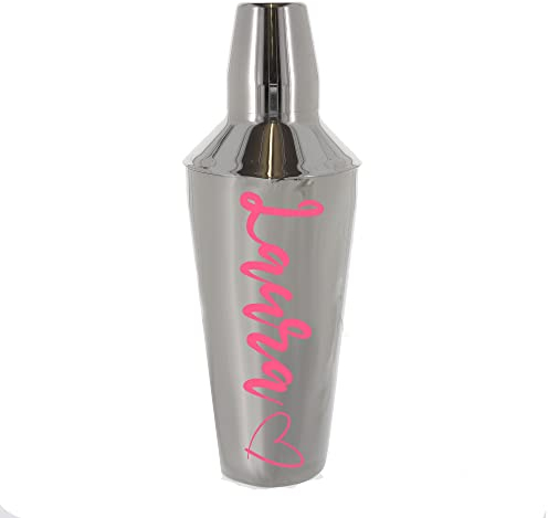 Personalised Cocktail Mixer Shaker With Pina Colada Glass Gift Kit Set (Shaker Only)