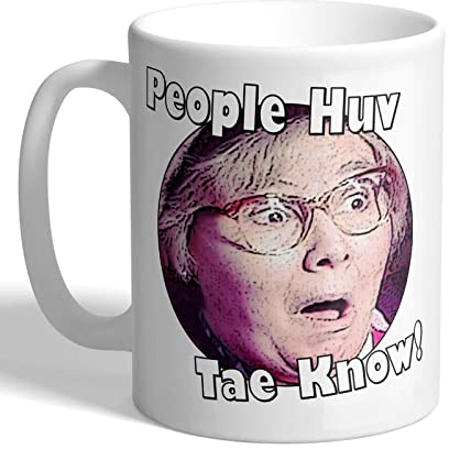 I Love Mugs - People Huv Tae Know! - Isa - Still Game - Mug, Ceramic, 11fl.oz.
