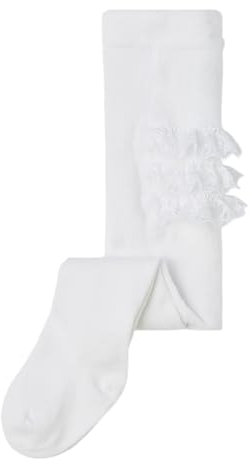 NAME IT Baby-Mädchen NBFOPAGNA Pantyhose Strumpfhose, White, 50W / 56L
