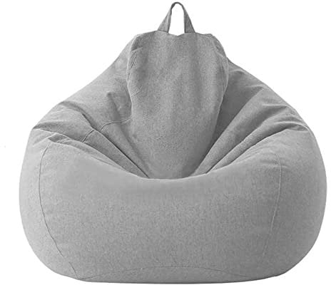 Highdi Pouf Poltrona Sacco, Adulti & Bambini Bean Bag Fodera per Sacco di Fagioli per Decorazione della Soggiorno Camera Giardino Salotto Balcone, Senza Ripieno (70x80cm,Grigio Chiaro)