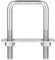 sourcing map Square U-Bolts, 42mm(1.65) Inner Width 80mm Length M8 304 Stainless Steel U Clamp Bolt with Nuts and Plates, for Boat Trailer