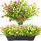 Künstliche Blumen Kunstblumen Außen Wetterfest Kunstpflanzen Blumenstrauß Pflanzen UV-beständig Balkonpflanzen Wie Echt für Balkonkasten Innen Außenbereich Garten Outdoor 6 Stück