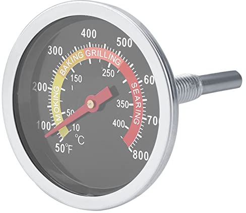 Grilltemperatur, Messgerät, Wasserdichtes Großes Gesicht, Küchenkochthermometer, BBQ 50~800 Edelstahl Thermometer Temperaturanzeige für Ofen Holzofen Zubehör