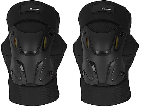 RiToEasysports Kniestützen, Stoßdämpfung, Radfahren, Knieschoner, Verstellbare Träger, Motorrad-Knieschoner, Stoßfeste Knieschützer für Radfahren, Motorrad