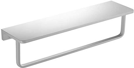 Porte-Serviettes Suspendu au Mur Espace Blanc étagère de Salle de Bain en Aluminium Coiffeuse Miroir Porte-Serviettes Avant Porte-Serviettes Support de Tour Durable The New
