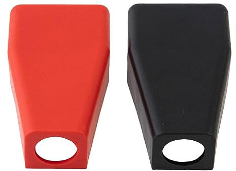 Lot de 2 caches de bornes de batterie de voiture - Protection négative positive - Isoler les connecteurs - Fil en caoutchouc