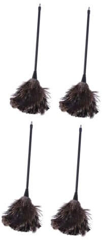 Mobestech 4pcs Extendable Long Handled Duster Ostrich Dusting Tool for High Areas Easy to Use