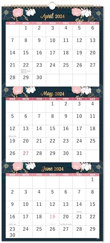 Kalender 2024 - 3-Monats-Wandkalender 2024