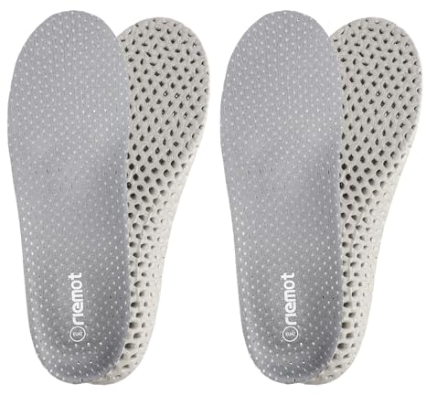 riemot 2 Paar Komforteinlegesohlen Herren Sport Einlegesohlen Dämpfung Schuheinlagen Atmungsaktiv und Schnell Trocknend Einlagen für Arbeitsschuhe, Sportschuhe, Wasserschuhe Aquaschuhe Grau EU42