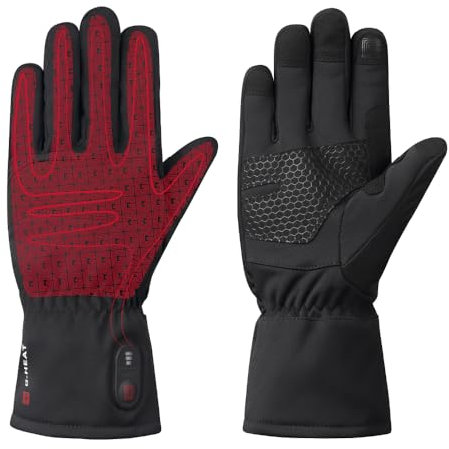 G-HEAT - Komfort+ Wärmende Handschuhe - Gemischte Handschuhe - Taktil - Wasserabweisend - rutschfest. Einsatzbereiche: Freizeit, Arbeit, Personen. Lieferung mit 1 Paar Batterien und Ladekabel.