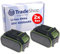 2X Trade-Shop Li-Ion Werkzeug-Akku 20V 4000mAh kompatibel mit Worx WU172 WU179 WU185 WU189 WU230 WU231 WU279 WU294 WU296 WU380 WU386 Elektrowerkzeuge