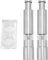 FutureHight Salz und Pfeffer Set Von 2, Pfeffer Salzstreuer Aus Edelstahl Druck Knopf Manuelles Glassalz und Pfeffer Set