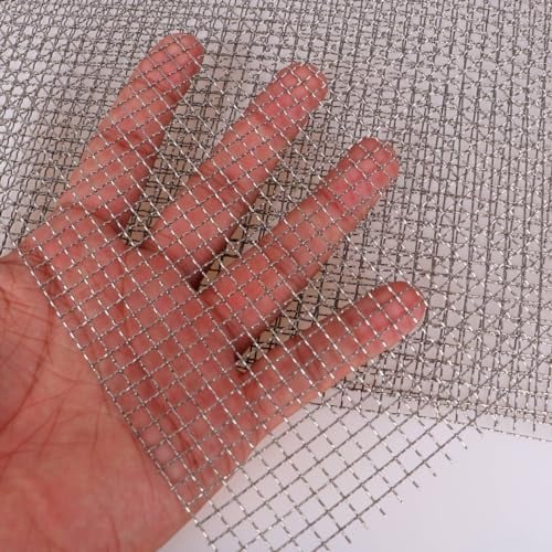 Rete metallica a maglia fine, 30 x 21 cm, rete metallica in acciaio inox, protezione per filtri, griglia di ventilazione, protezione dagli insetti, 4 pezzi