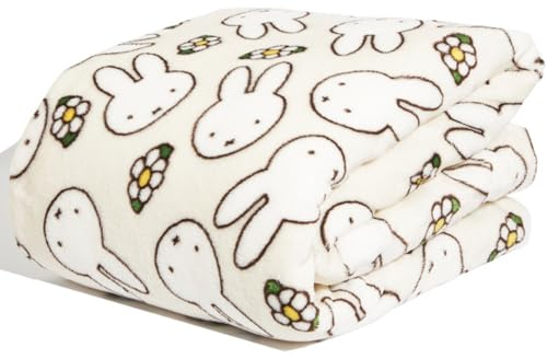 Skinnydip Miffy Fleecedecke, luxuriös weich und gemütlich, Premium-Qualität, großzügig dimensioniert, 130 x 150 cm, Überwurf für Bett, Couch oder Sofa, pflegeleicht, stilvolles Geschenk, Komfort für