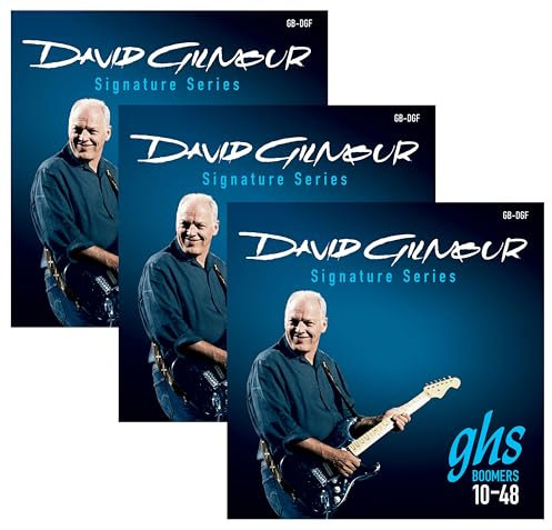 GHS GB-DGF Boomers David Gilmour Sig. Blu - Set di corde per chitarra elettrica 010-048 (Confezione da 3)