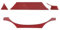Innenleisten Auto Innen Dashboard Instrument Panel Dekoration Abdeckung Trim Aufkleber Zubehör Für Mus&tang 2015-2022(Carbon Red)